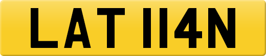 LAT 114N private number plate